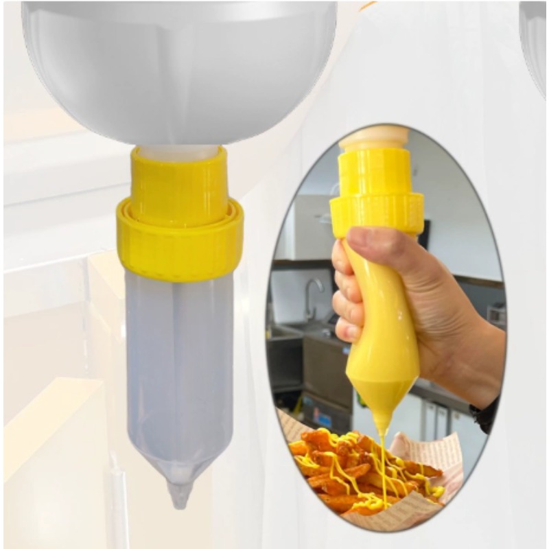 Sauce Squeeze Bottle - ขวดซอสแบบปั๊มขนาด 480/600/720 มล. ขวดบีบซอสแบบแขวน ขวดซอสมะเขือเทศ ซอสสลัด