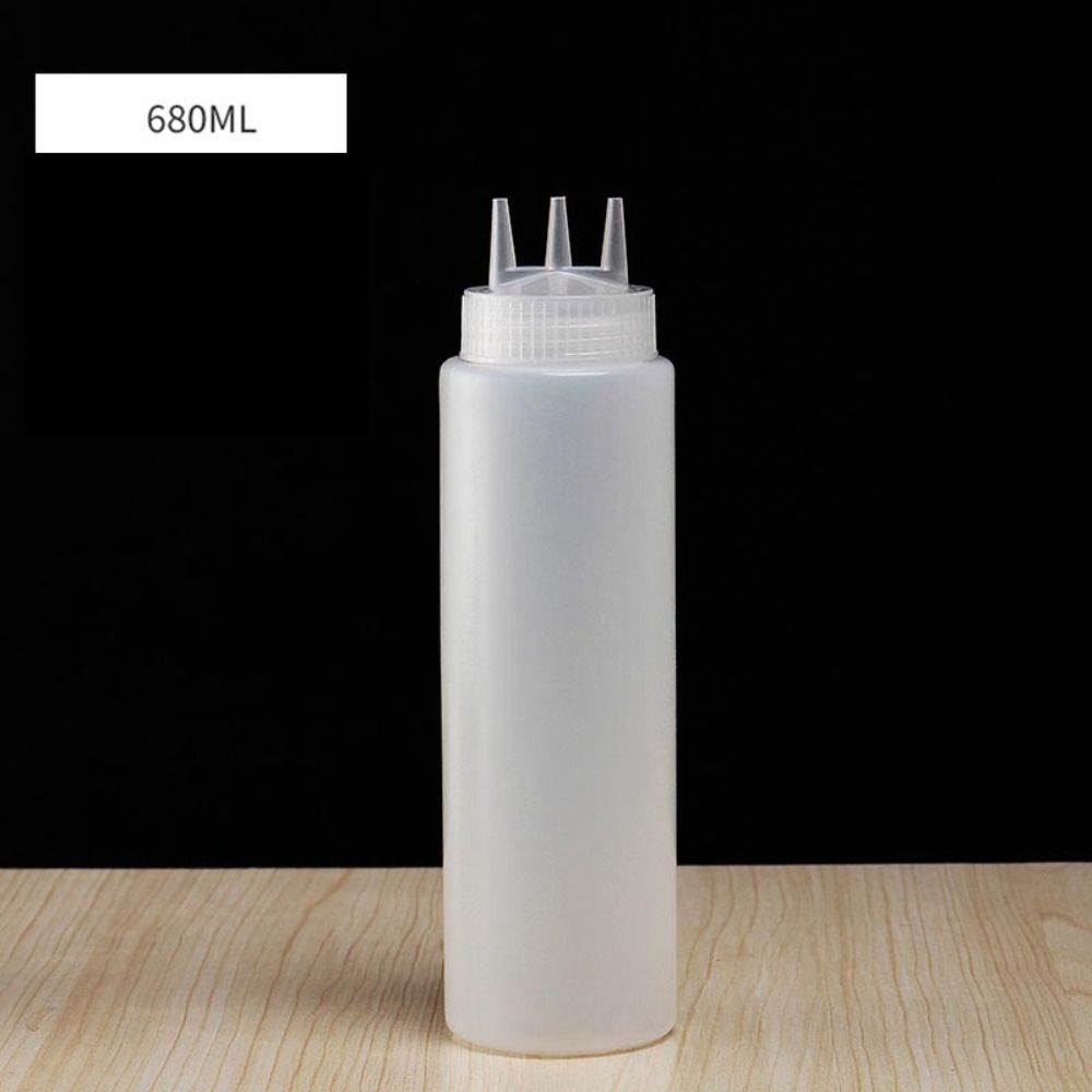 Sauce Squeeze Bottle - ใหม่พลาสติกบีบขวดซอสสําเร็จการศึกษา 3 หัวฉีดบีบขวดเครื่องปรุงซอส Jam คอนเทนเนอร์