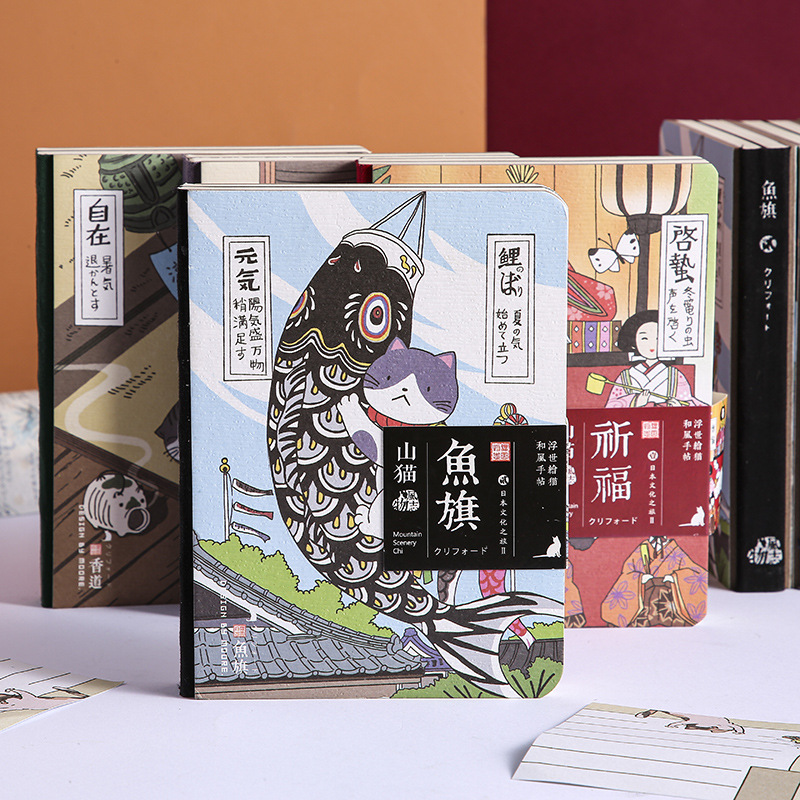 Meal Plan Notepad - การ์ตูนสร้างสรรค์แมวปกแข็ง Notebook Planner กระดาษรายเดือนรายปี Notepads โรงเรียนนักเรียน