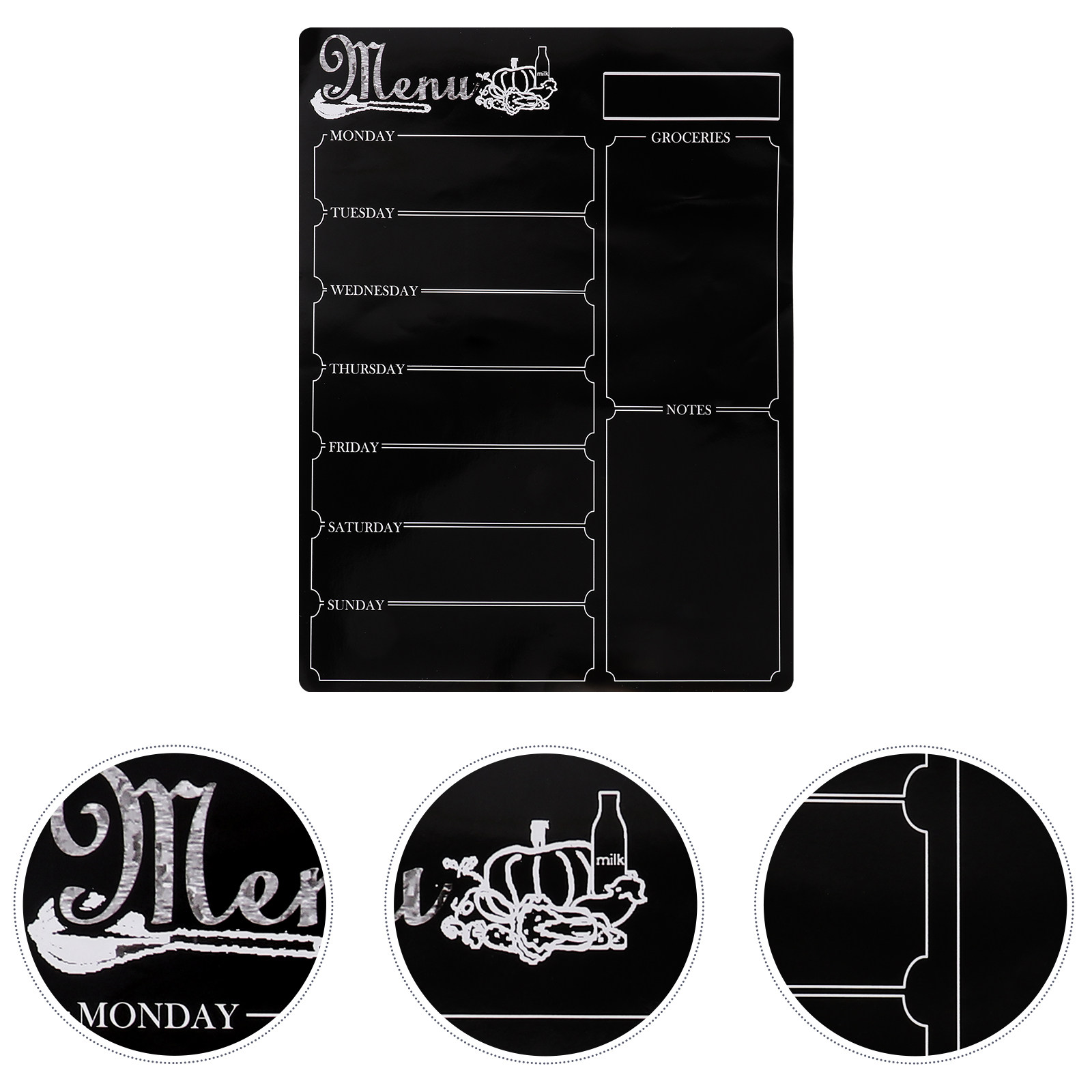 Meal Plan Notepad - กระดาษโน้ตวางแผนอาหารติดตู้เย็นแบบแม่เหล็ก รายสัปดาห์ ไม่มีวันที่ สำหรับวางแผนอาหารกลางวัน อาหารเย็น ควบคุมน้ำหนัก