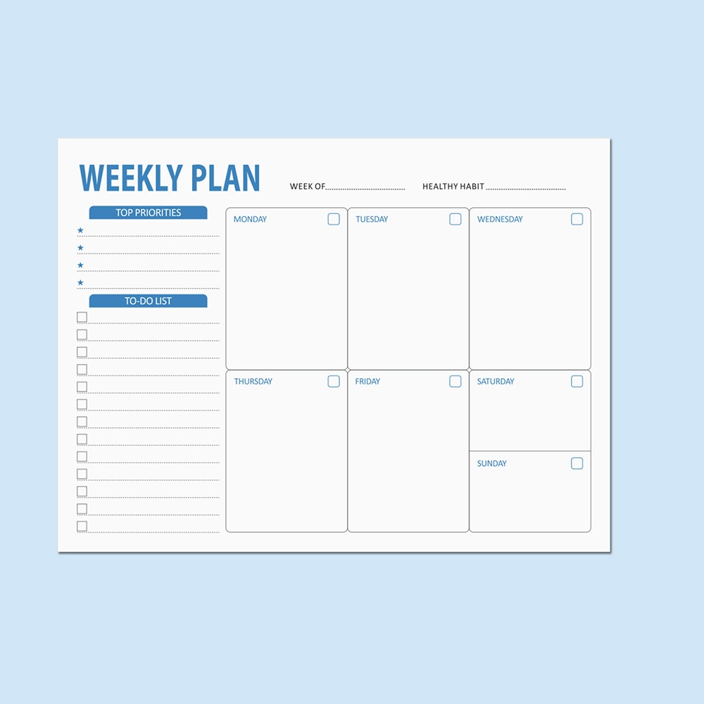 Meal Plan Notepad - สมุดวางแผนงานรายสัปดาห์ สมุดบันทึกตารางเวลา A5 สมุดวางแผนรายสัปดาห์ สมุดวางแผนเมนูอาหารรายสัปดาห์ เครื่องเขียนแบบไม่มีวันที่