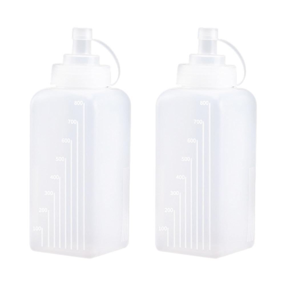 Sauce Squeeze Bottle - ขวดบีบพลาสติก 2 ชิ้น ปากกว้าง ป้องกันการรั่วซึม สำหรับใส่ซอสในครัว