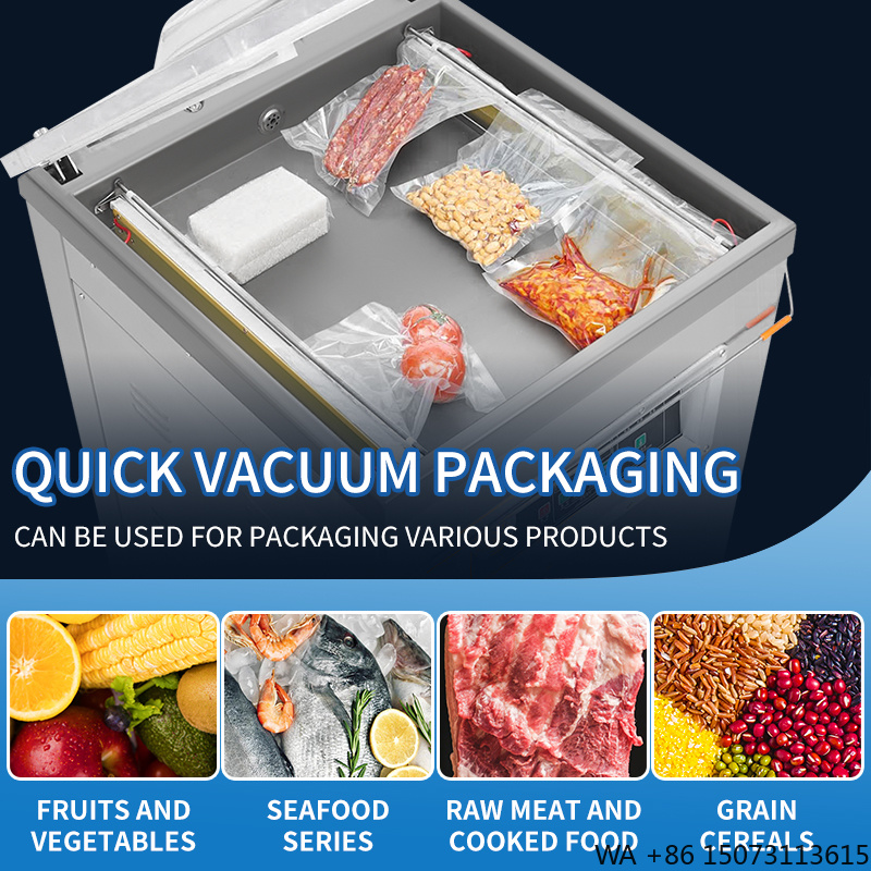 Meal Prep Vacuum Sealer - เครื่องซีลสูญญากาศแบบแนวตั้ง รุ่น DZ-500 แบบห้องเดียว กึ่งอัตโนมัติ พร้อมมอเตอร์