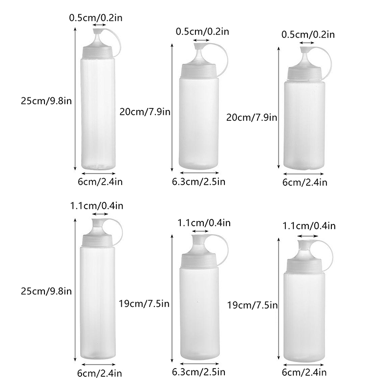 Sauce Squeeze Bottle - ขวดซอสปรุงรสสำหรับครัว ซอสสลัด น้ำมันมะกอก ขนาด 350/450/600 มล.