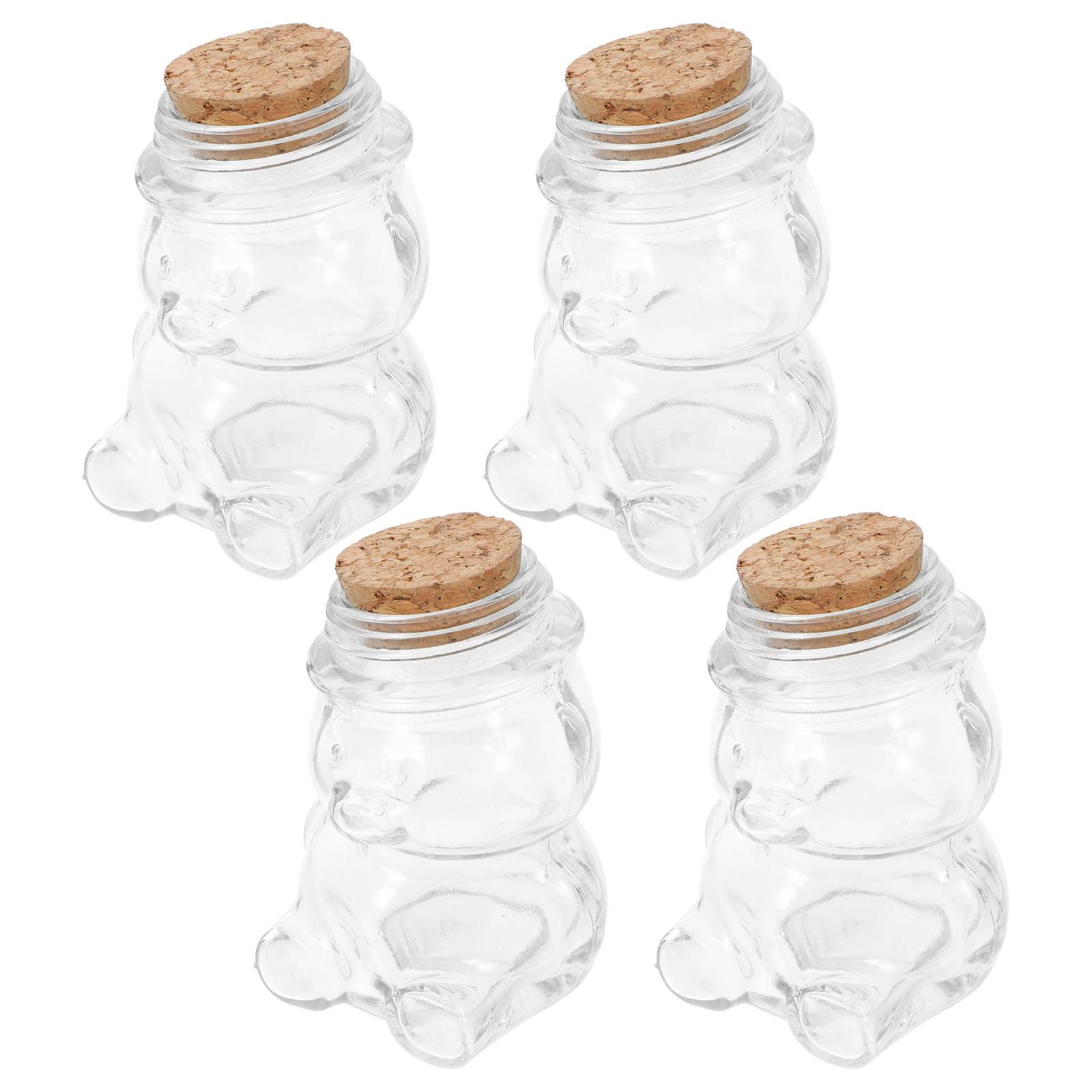 Glass Container Set - ชุดโหลแก้วใส 4 ชิ้น สำหรับเก็บอาหาร ขนม บิสกิต
