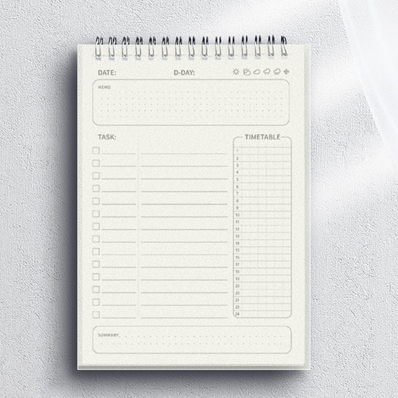 Meal Plan Notepad - สมุดวางแผนรายสัปดาห์รายวัน ปก PP กันน้ำ 160 หน้า