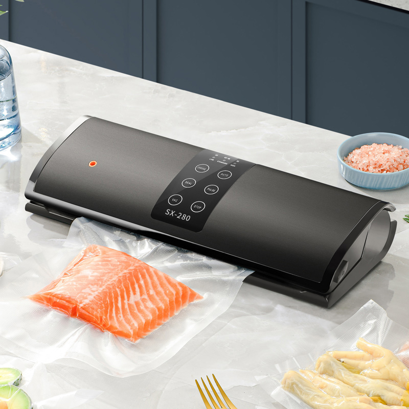 Meal Prep Vacuum Sealer - เครื่องซีลสูญญากาศอาหาร AGASHE, ระบบซีลสูญญากาศสำหรับถนอมอาหาร, สำหรับอาหารแห้งและอาหารเปียก, สำหรับการทำอาหารแบบซูวีด์หรือการจัดเก็บ