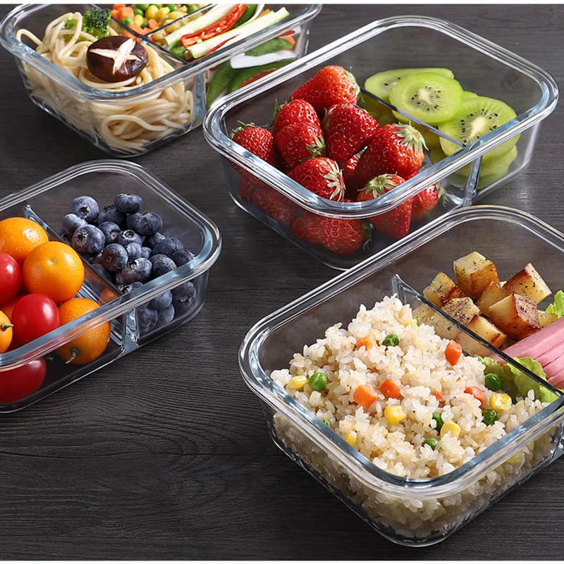 กล่องอาหารกลางวันแก้วปิดผนึกกล - Meal Prep Glass Containers Oven Safe บทวิจารณ์และราคา