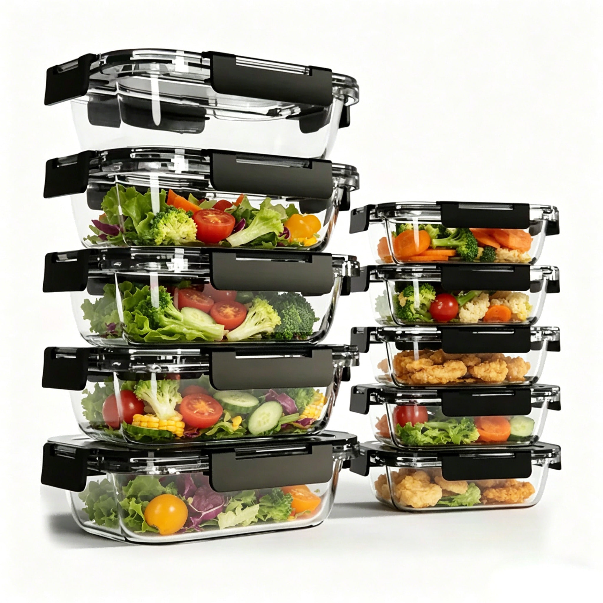 ชุดกล่องแก้วสำหรับเตรียมอาหาร  - Meal Prep Glass Containers Oven Safe บทวิจารณ์และราคา
