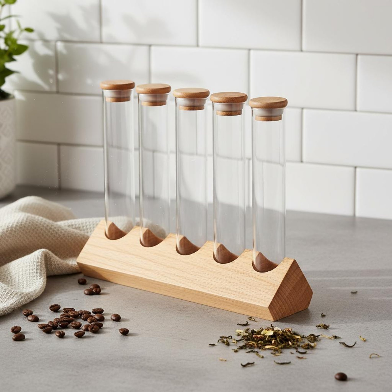 ชุดภาชนะแก้วทรงกระบอกพร้อมขาตั - Glass Container Set บทวิจารณ์และราคา