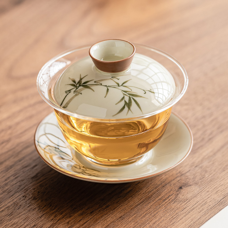 แก้วไกวานไม้ไผ่เพ้นท์ลายด้วยมื - Glass Container Set บทวิจารณ์และราคา