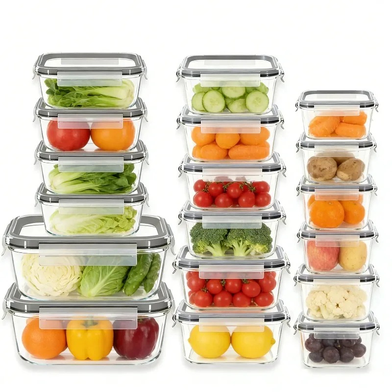 ชุดภาชนะเก็บอาหารแก้ว 18 ชิ้น, - Meal Prep Glass Containers Oven Safe บทวิจารณ์และราคา