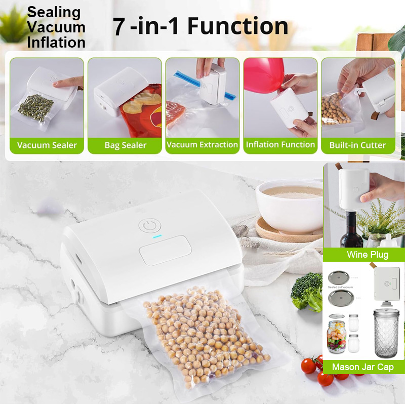 ที่ไม่ซ้ํากัน 7 in 1 อัตโนมัติ - Meal Prep Vacuum Sealer บทวิจารณ์และราคา
