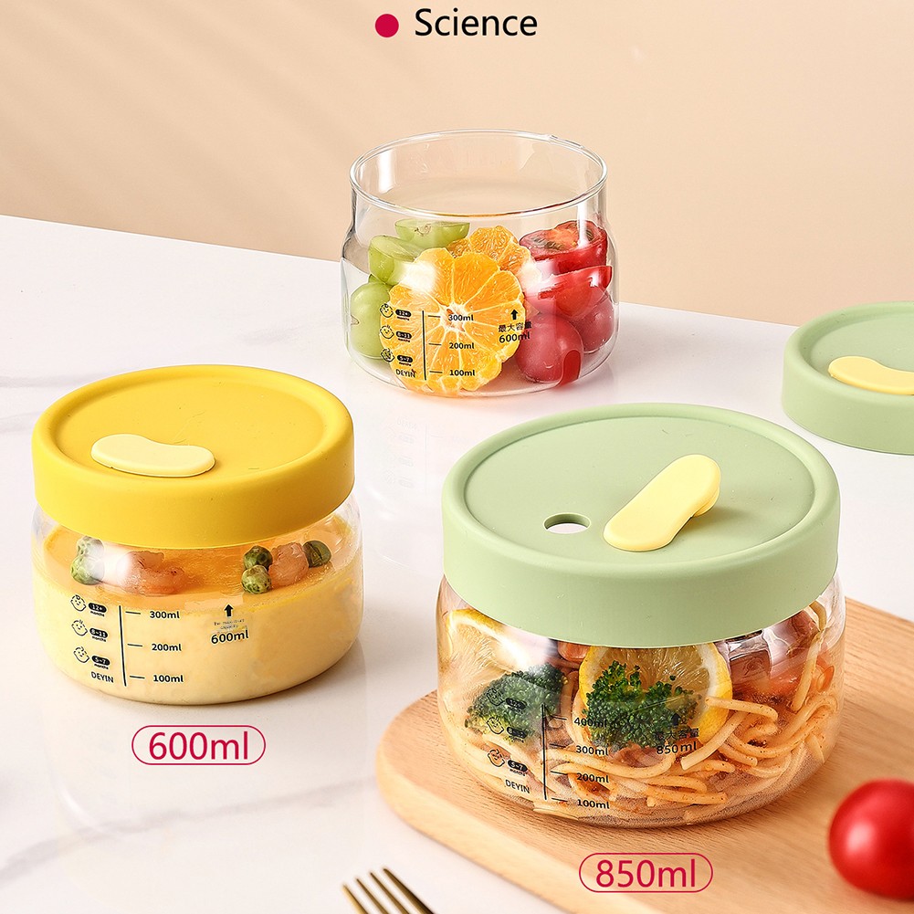 600-850ml ภาชนะเก็บอาหารแก้ว A - Meal Prep Glass Containers Oven Safe บทวิจารณ์และราคา