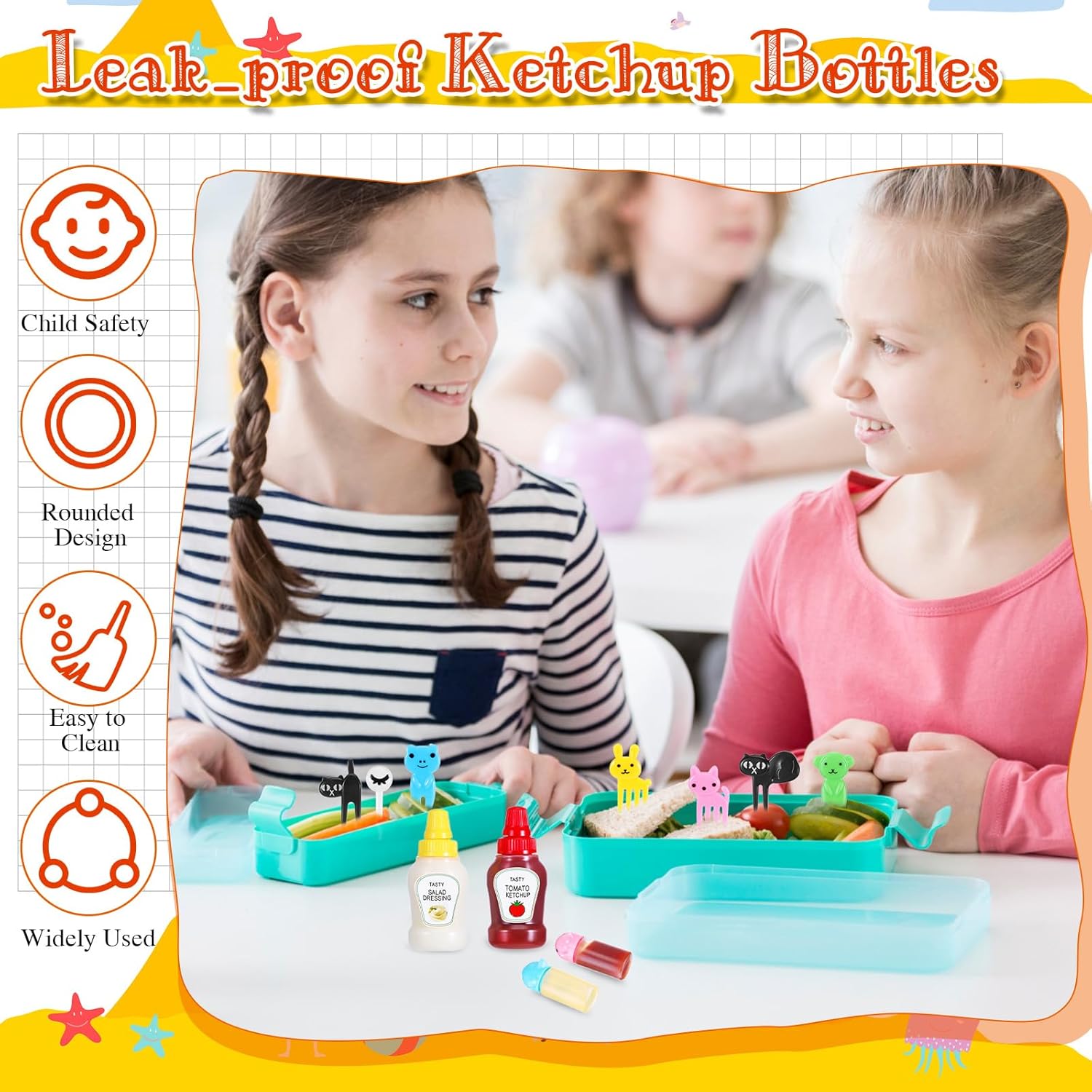 เด็ก Bento กล่องอาหารกลางวันอุ - Sauce Squeeze Bottle บทวิจารณ์และราคา