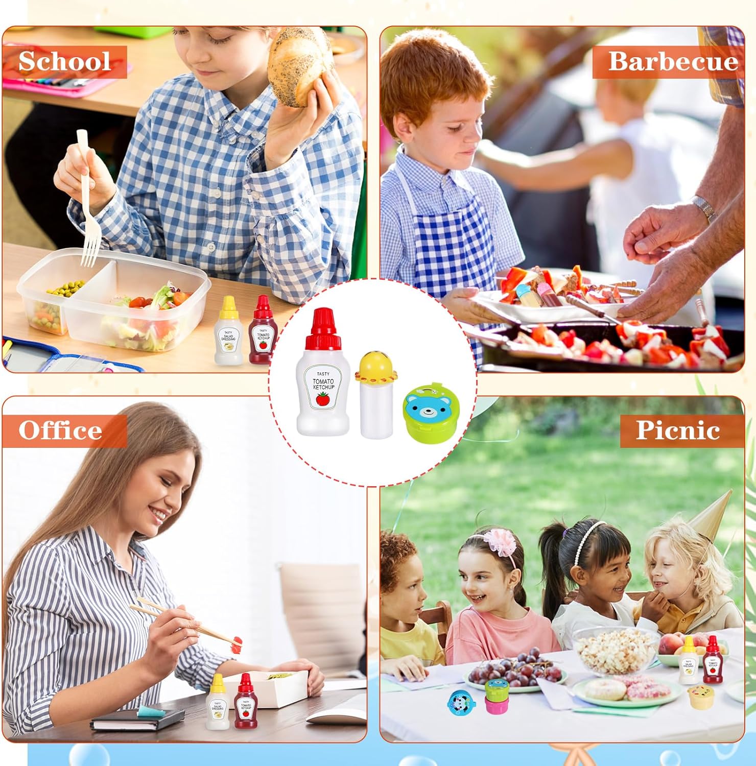 เด็ก Bento กล่องอาหารกลางวันอุ - Sauce Squeeze Bottle บทวิจารณ์และราคา