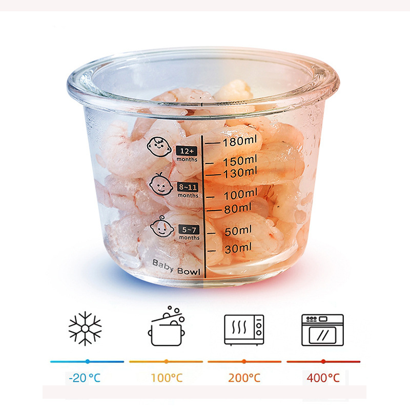 180ml แก้วเก็บอาหารเด็ก Jars พ - Meal Prep Glass Containers Oven Safe บทวิจารณ์และราคา