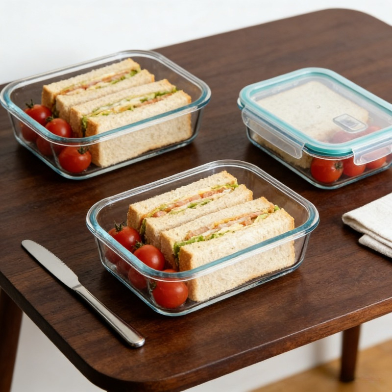 กล่องอาหารกลางวันแก้วโบโรซิลิเ - Meal Prep Glass Containers Oven Safe บทวิจารณ์และราคา