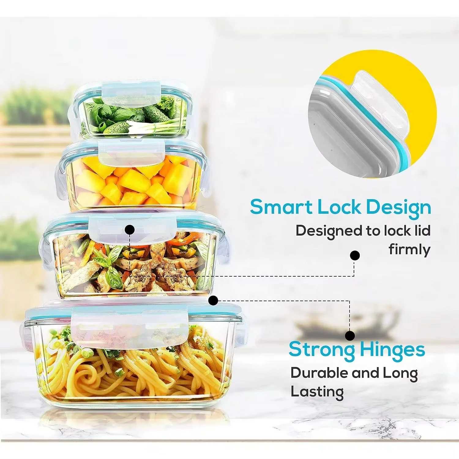 กล่องข้าวแก้วภาชนะเก็บอาหาร, อ - Meal Prep Glass Containers Oven Safe บทวิจารณ์และราคา
