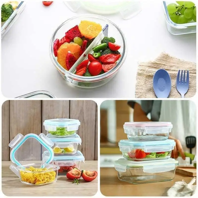 กล่องอาหารกลางวันไพเร็กซ์สำหรั - Glass Container Set บทวิจารณ์และราคา