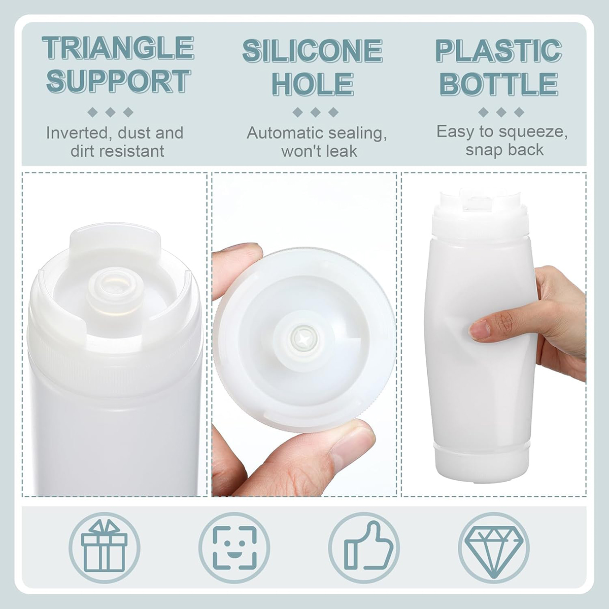 ขวดซอสพลาสติกความจุขนาดใหญ่ ขว - Sauce Squeeze Bottle บทวิจารณ์และราคา